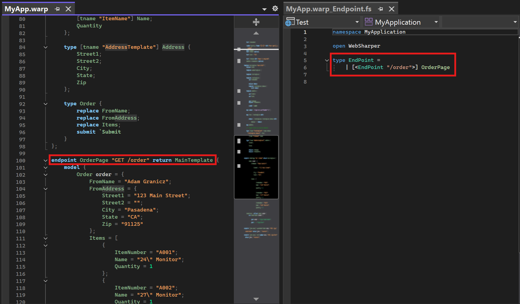 Spec endpoint → typed route